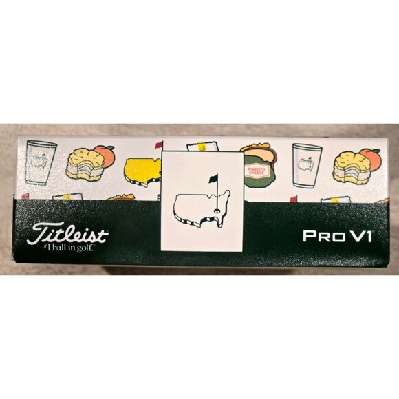 Masters Golf Balls Concession Themed 4-Pack Set 2025 Titleist Pro V1 Collectible - Picture 4 of 6